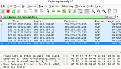 Scanning for game lobbies using UDP broadcasts.